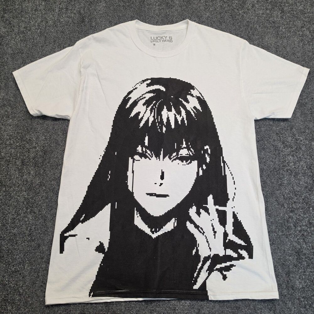 Lucky 6 Likely Hated Anime Mens Shirt Size Medium RARE Alternate Pixel